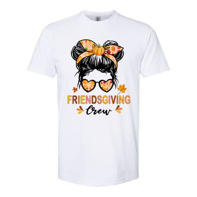 Friendsgiving Crew 2024 Thanksgiving Fall Autumn Messy Bun Softstyle CVC T-Shirt