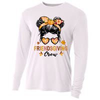 Friendsgiving Crew 2024 Thanksgiving Fall Autumn Messy Bun Cooling Performance Long Sleeve Crew