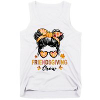 Friendsgiving Crew 2024 Thanksgiving Fall Autumn Messy Bun Tank Top