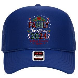 Family Christmas 2024 Group Matching Xmas Squad High Crown Mesh Back Trucker Hat