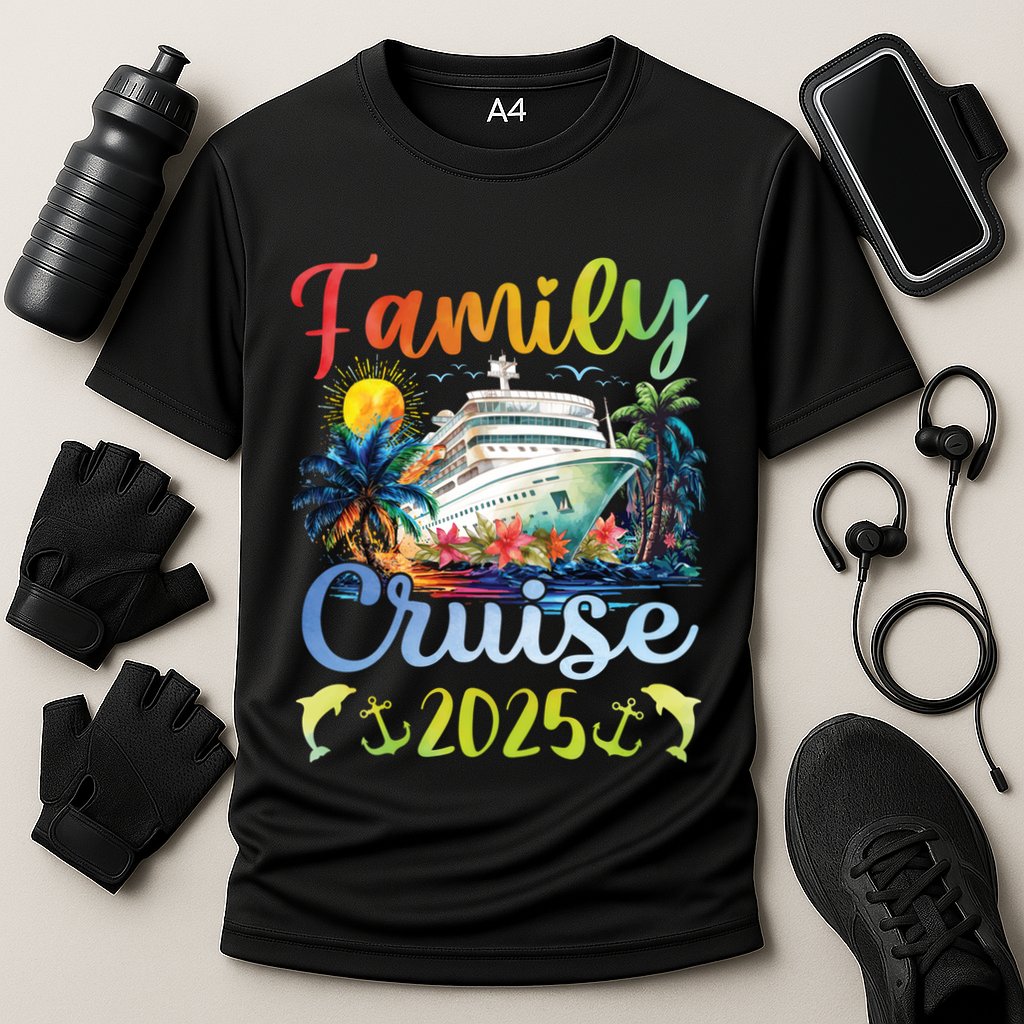 Family Cruise 2025 Family Matching Group Vacation Summer Cute Gift Cooling Performance Crew T-Shirt