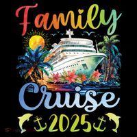 Family Cruise 2025 Family Matching Group Vacation Summer Cute Gift Flatbill Hat