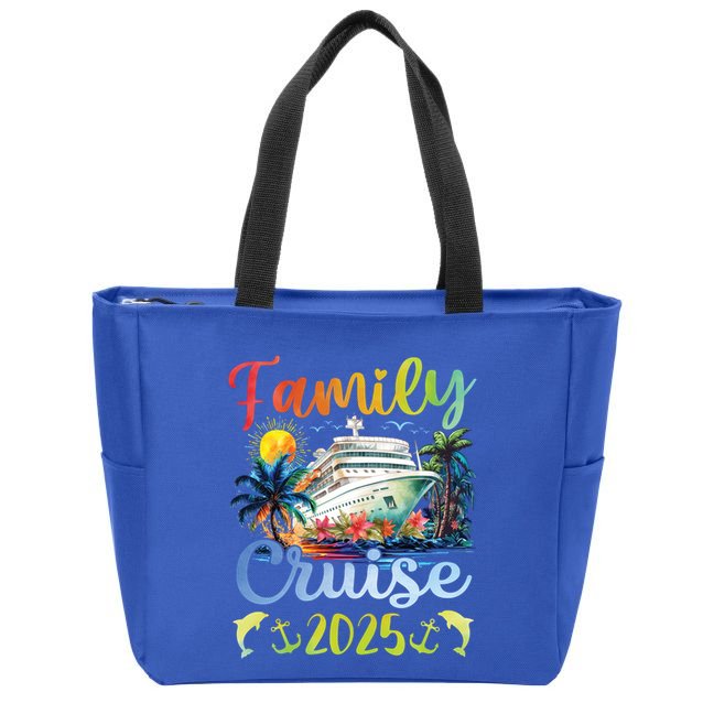 Family Cruise 2025 Family Matching Group Vacation Summer Cute Gift Zip Tote Bag