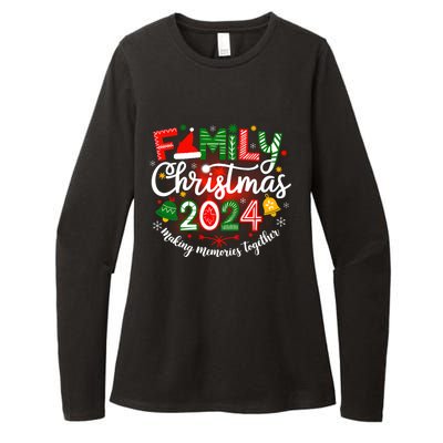 Family Christmas 2024 Matching Squad Santa Elf Funny Xmas Womens CVC Long Sleeve Shirt