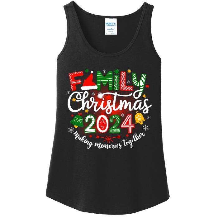 Family Christmas 2024 Matching Squad Santa Elf Funny Xmas Ladies Essential Tank