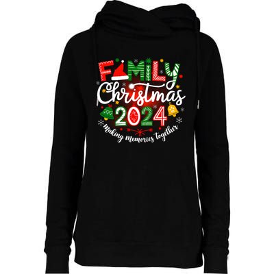 Family Christmas 2024 Matching Squad Santa Elf Funny Xmas Womens Funnel Neck Pullover Hood