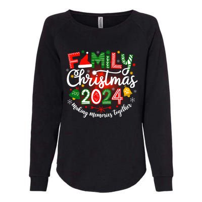 Family Christmas 2024 Matching Squad Santa Elf Funny Xmas Womens California Wash Sweatshirt