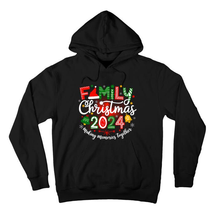 Family Christmas 2024 Matching Squad Santa Elf Funny Xmas Tall Hoodie