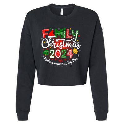 Family Christmas 2024 Matching Squad Santa Elf Funny Xmas Cropped Pullover Crew