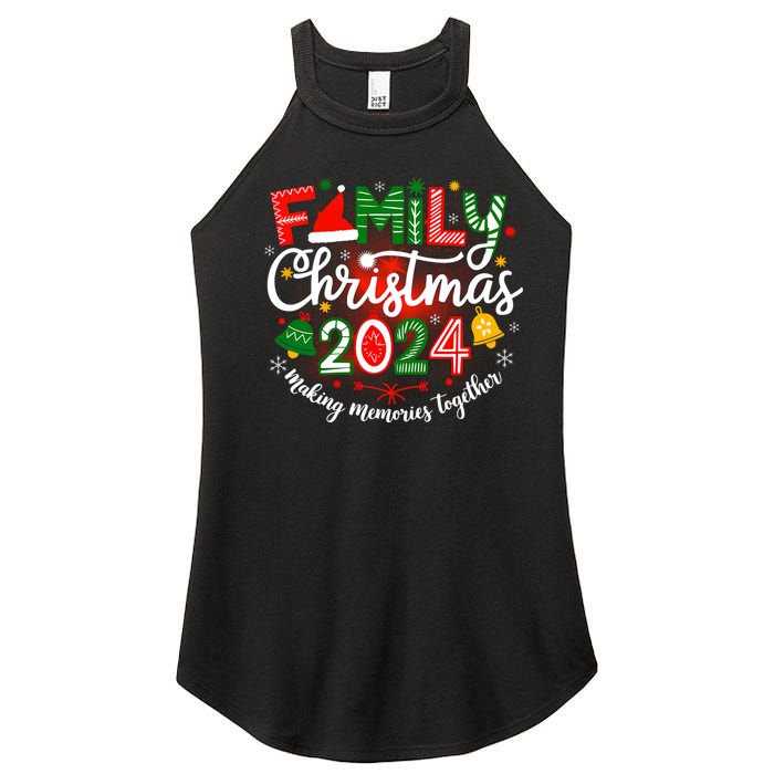 Family Christmas 2024 Matching Squad Santa Elf Funny Xmas Women's Perfect Tri Rocker Tank