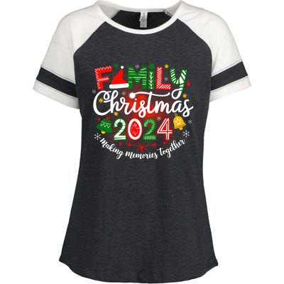 Family Christmas 2024 Matching Squad Santa Elf Funny Xmas Enza Ladies Jersey Colorblock Tee