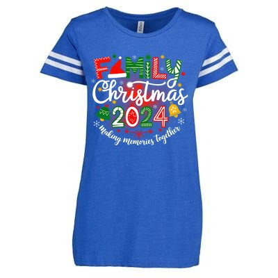 Family Christmas 2024 Matching Squad Santa Elf Funny Xmas Enza Ladies Jersey Football T-Shirt