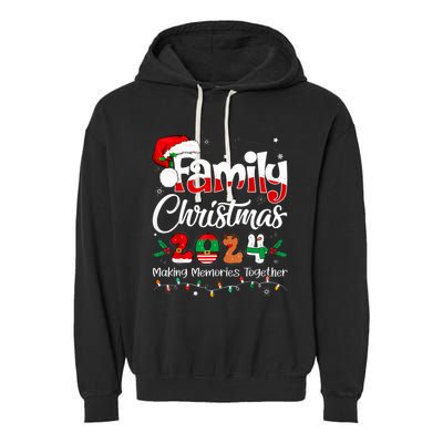 Family Christmas 2024 Matching Outfit Xmas Squad Santa Garment-Dyed Fleece Hoodie