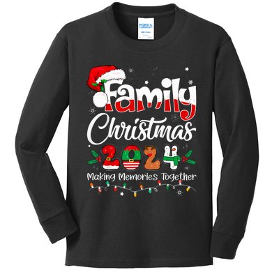 Family Christmas 2024 Matching Outfit Xmas Squad Santa Kids Long Sleeve Shirt