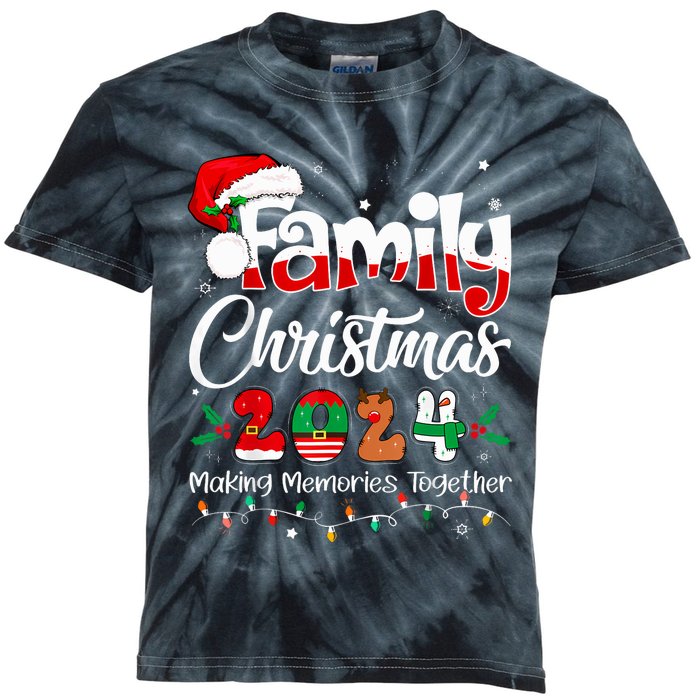 Family Christmas 2024 Matching Outfit Xmas Squad Santa Kids Tie-Dye T-Shirt