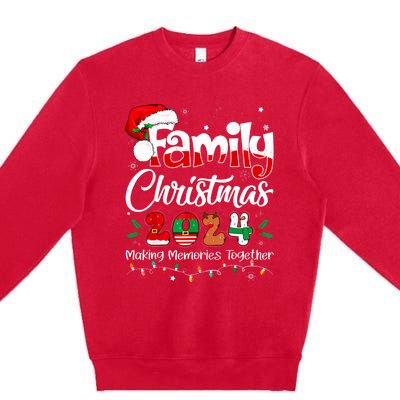 Family Christmas 2024 Matching Outfit Xmas Squad Santa Premium Crewneck Sweatshirt