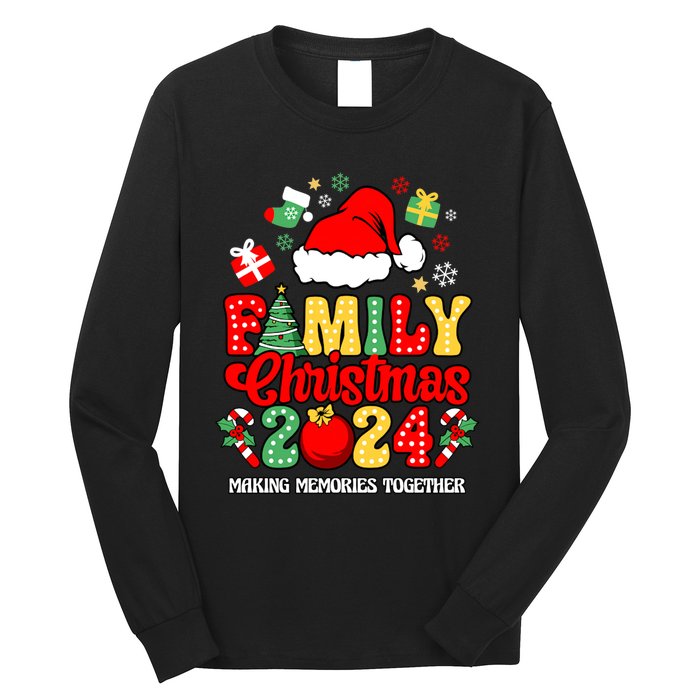 Family Christmas 2024 Matching Squad Santa Funny Xmas Long Sleeve Shirt