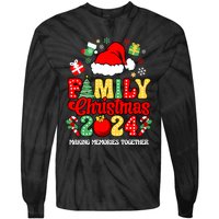 Family Christmas 2024 Matching Squad Santa Funny Xmas Tie-Dye Long Sleeve Shirt