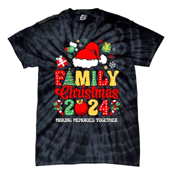 Family Christmas 2024 Matching Squad Santa Funny Xmas Tie-Dye T-Shirt