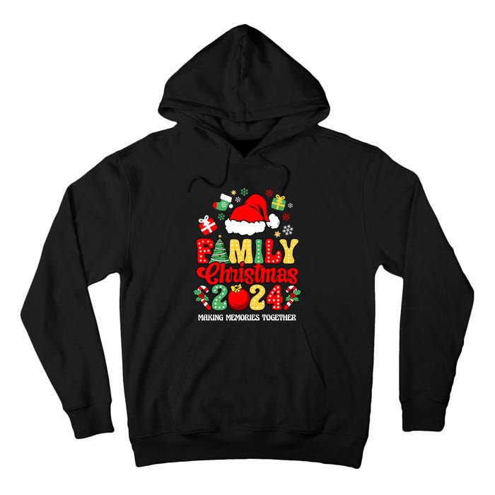 Family Christmas 2024 Matching Squad Santa Funny Xmas Tall Hoodie