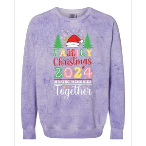 Family Christmas 2024 Making Memories Matching Christmas Colorblast Crewneck Sweatshirt