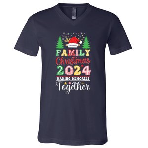 Family Christmas 2024 Making Memories Matching Christmas V-Neck T-Shirt