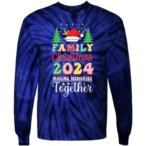 Family Christmas 2024 Making Memories Matching Christmas Tie-Dye Long Sleeve Shirt