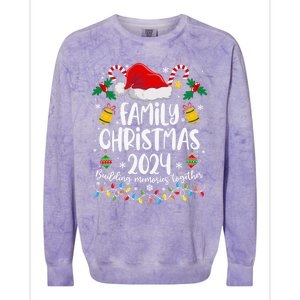 Family Christmas 2024 Group Matching Xmas Squad Colorblast Crewneck Sweatshirt