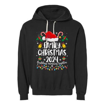 Family Christmas 2024 Group Matching Xmas Squad Garment-Dyed Fleece Hoodie