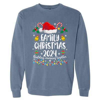 Family Christmas 2024 Group Matching Xmas Squad Garment-Dyed Sweatshirt