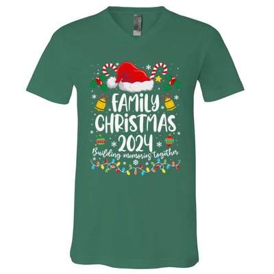 Family Christmas 2024 Group Matching Xmas Squad V-Neck T-Shirt