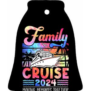 Family Cruise 2024 Cruising Ship Summer Vacation Travel Ceramic Bell Ornament