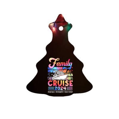 Family Cruise 2024 Cruising Ship Summer Vacation Travel Ceramic Tree Ornament