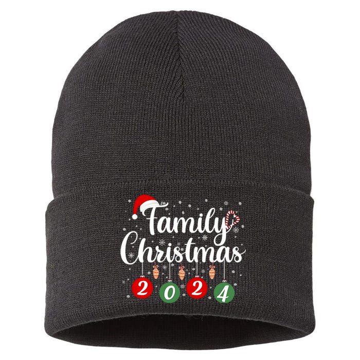 Family Christmas 2024 Matching Group Sustainable Knit Beanie