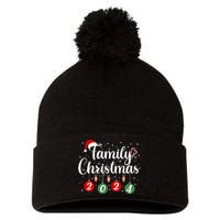 Family Christmas 2024 Matching Group Pom Pom 12in Knit Beanie