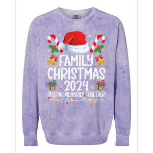 Family Christmas 2024 Group Matching Xmas Squad Colorblast Crewneck Sweatshirt