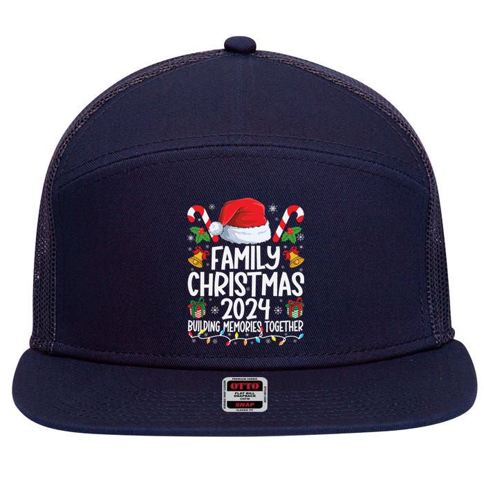 Family Christmas 2024 Group Matching Xmas Squad 7 Panel Mesh Trucker Snapback Hat