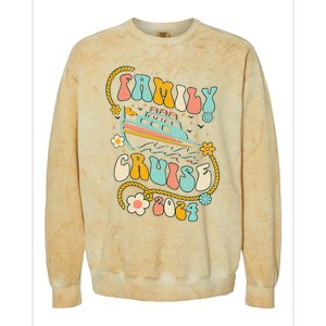 Family Cruise 2024 Cruise Trip Cruising Family Vacation Colorblast Crewneck Sweatshirt