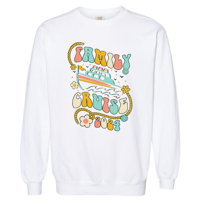 Family Cruise 2024 Cruise Trip Cruising Family Vacation Garment-Dyed Sweatshirt