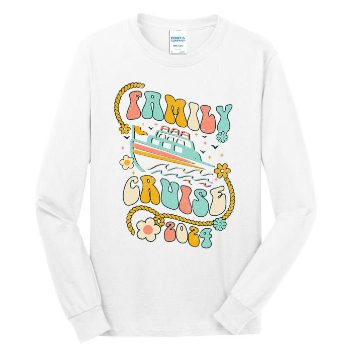 Family Cruise 2024 Cruise Trip Cruising Family Vacation Tall Long Sleeve T-Shirt