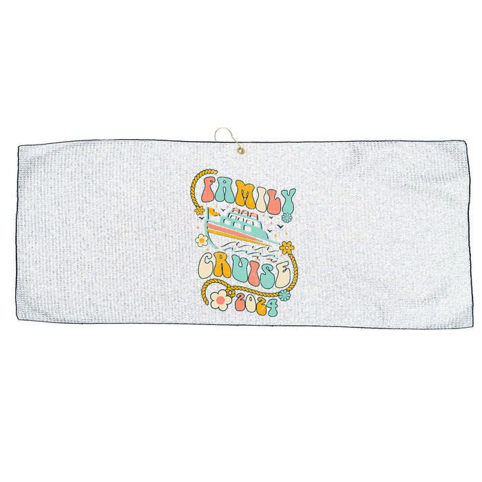 Family Cruise 2024 Cruise Trip Cruising Family Vacation Large Microfiber Waffle Golf Towel