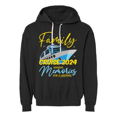 Family Cruise 2024 Sailing Cruising Vacation 2024 Garment-Dyed Fleece Hoodie