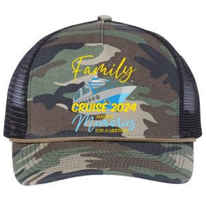 Family Cruise 2024 Sailing Cruising Vacation 2024 Retro Rope Trucker Hat Cap