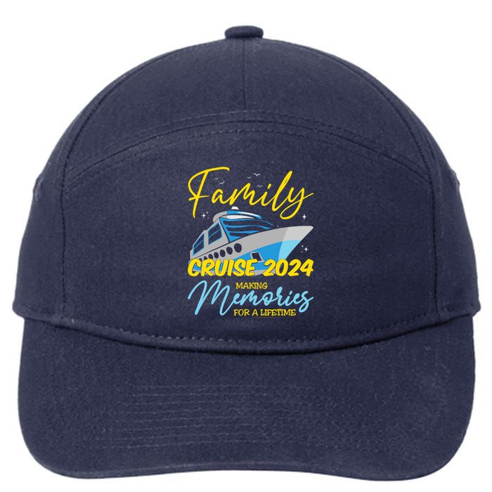 Family Cruise 2024 Sailing Cruising Vacation 2024 7-Panel Snapback Hat