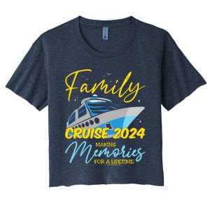 Family Cruise 2024 Sailing Cruising Vacation 2024 Women's Crop Top Tee