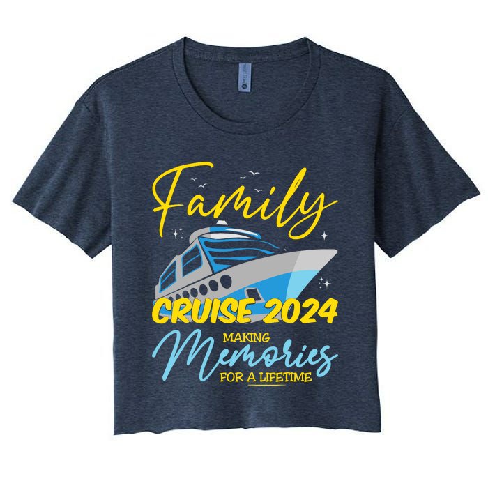 Family Cruise 2024 Sailing Cruising Vacation 2024 Women's Crop Top Tee