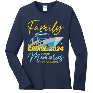 Family Cruise 2024 Sailing Cruising Vacation 2024 Ladies Long Sleeve Shirt