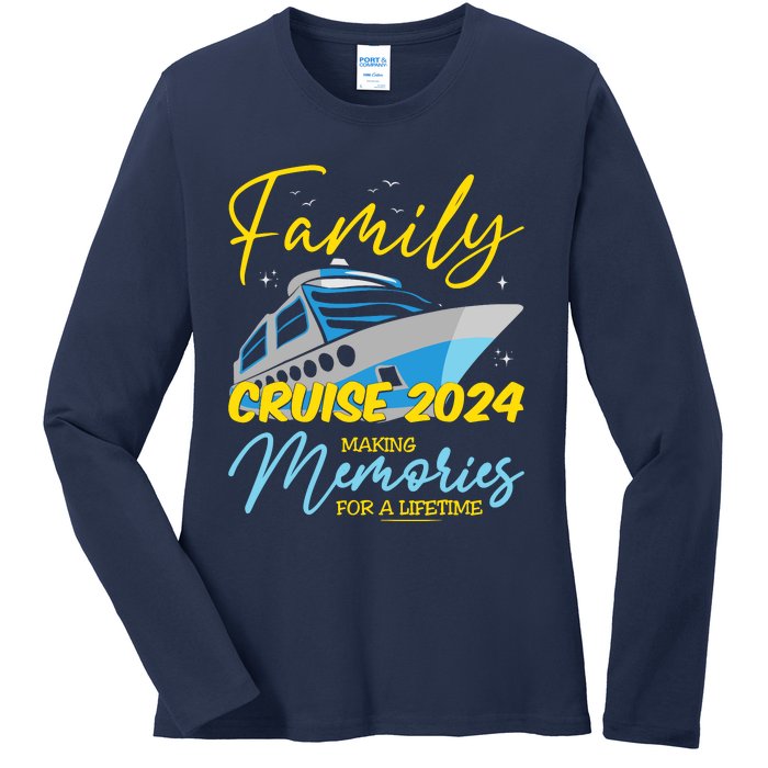 Family Cruise 2024 Sailing Cruising Vacation 2024 Ladies Long Sleeve Shirt