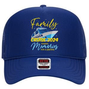 Family Cruise 2024 Sailing Cruising Vacation 2024 High Crown Mesh Back Trucker Hat