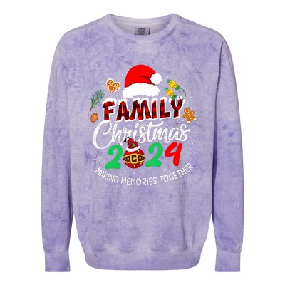 Family Christmas 2024 Making Memories Together Matching Family Colorblast Crewneck Sweatshirt